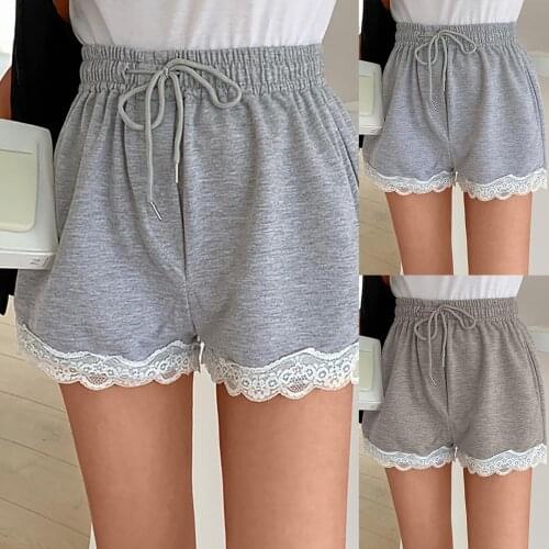 Summer Short Casual Loose High Waist Sweat Shorts Women all-Match Harajuku Drawstring Lace Short Femme велосипедки женские