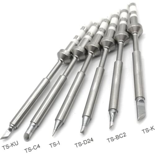 NOVFIX 7pcs TS100 Soldering Iron tips Lead Free Replacement Various models of Tip Electric Soldering Iron Tip K KU I D24 BC2 C4