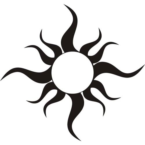 Wall Stickers Home Decor Wall Vinyl Sticker Sun Flare Sunrise Spring Joy Good Mood Decor DIY Vinyl Wall Decals