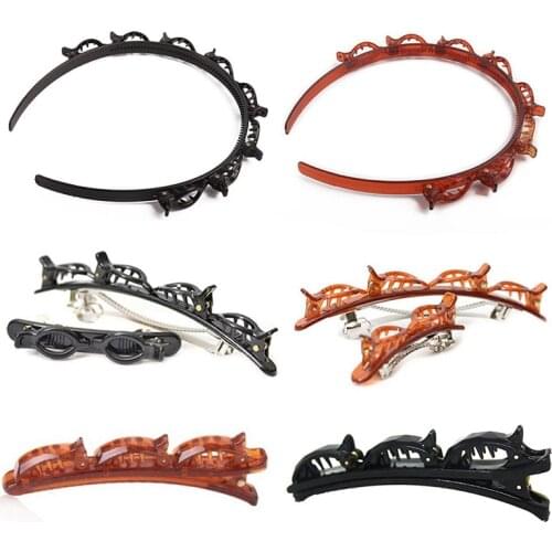 New Hairband Double Bangs Hairstyle Hairpin Hair Pin Clips Barrette Comb Hairpin Sweet Headdress Hair Accessories For Girls