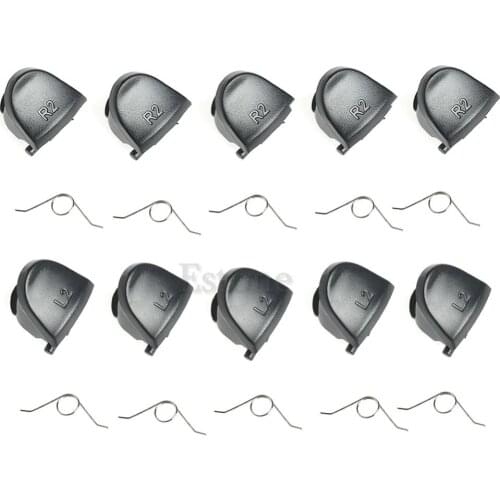 OOTDTY 5 Pairs L2 R2 Trigger Replacement Parts Buttons For PlayStation 4 PS4 Controller