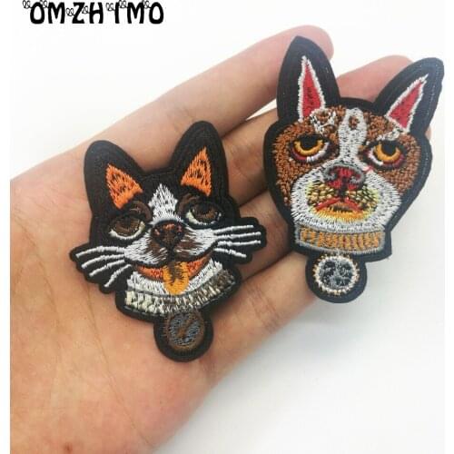 Small dog embroidered patches for clothing on clothes iron on patch applique cute stickers for shoe hat Badge Applique