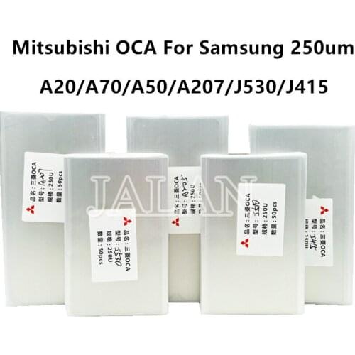 250um OCA Film For Samsung A202 A207 A20 A20s A20E A30s A70 M10 M20 M30 J415 J510 J530 For Mitsubishi OCA Glue Glass LCD Repair