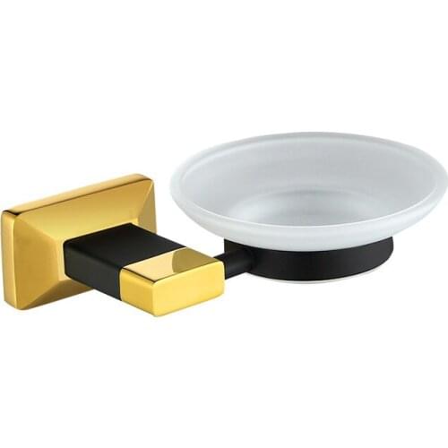 Luxury gold and black brass copper bathroom Toilet Soap dish holder Bathroom accessories hardware