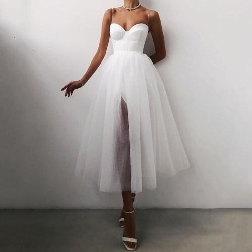 DFLlifes Mesh Patchwork White Party Dress Women Spaghetti Strap A Line Slim Sexy Mini Dresses Sleeveless Vestido Clubwear 2021