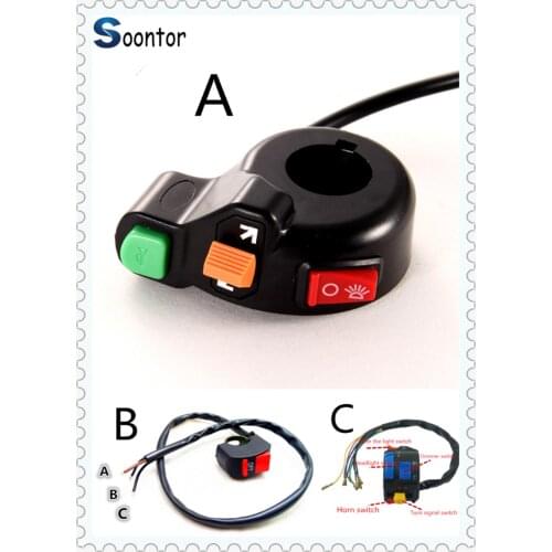 Switch Horn Turn Signals On/Off Light 12V Motorbike niversal Motorcycle for Kawasaki Z750R ZX10R ZX6R 636 H2 H2R ZZR ZX1400