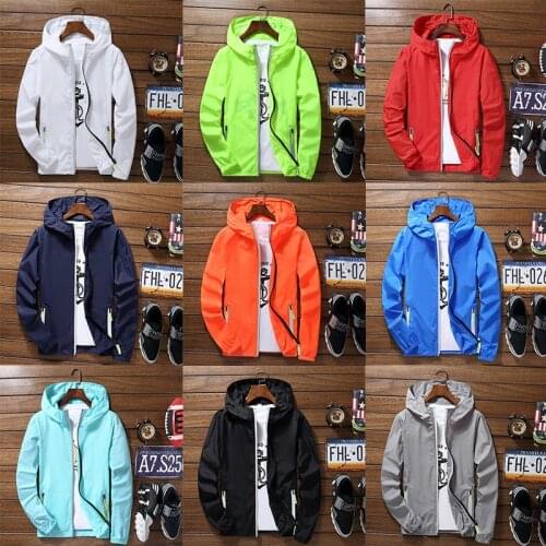 Ultra Light Mens Summer Hooded Jacket Super Thin Windbreaker Packable Skin Coat Sunscreen Waterproof Beach Casual Jackets