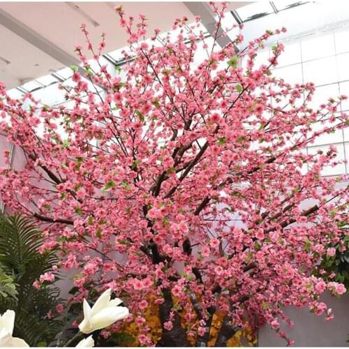 SPR NEW!! (100pcs/lot) Artificial flower Cherry blossom Peach blossom wedding Decoration flowers 5 Colors Available