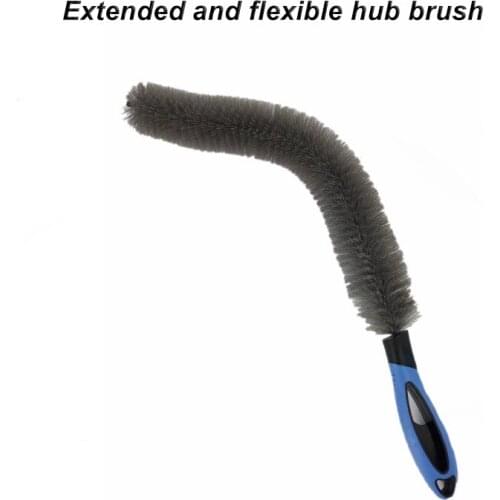 Lengthen 60cm Car Engine Bendable Detailing Wash Brush Not Scratched Tire 3cm Long Soft Bristle For Rim Exhaust Tips Wheel Rim