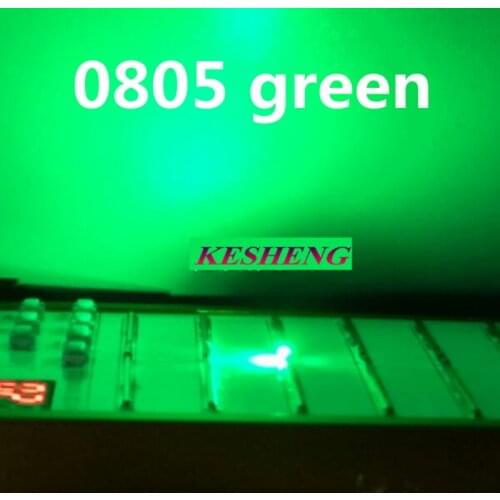 Ultra Bright 0805 SMD 100pcs LED Green new lighte 560-575NM 70-200MCD I(mA):20ma 2.0*1.2*0.8MM
