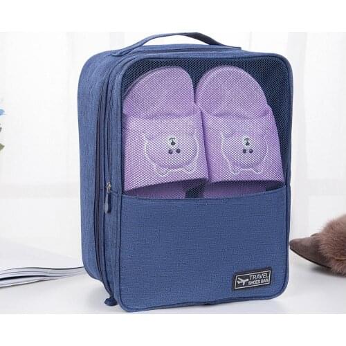 Waterproof Travel Shoes Storage Bags Oxford Double Layer 3Pockets Portable Organizer Bags Shoe Sorting Bag