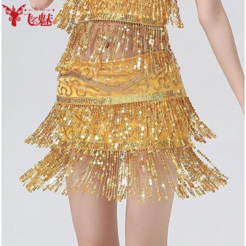 Female Indian dance waist chain belly dance belt Fashion sexy sequin tassel waist ornament