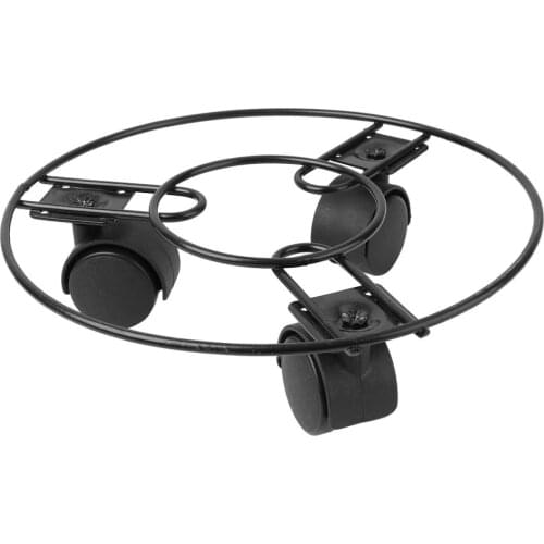 1pc Flower Pot Rack Iron Rolling Movable Plant Caddy Potted Plants Stand Flower Pot Mover Tray Coaster Planter Base for Garden H