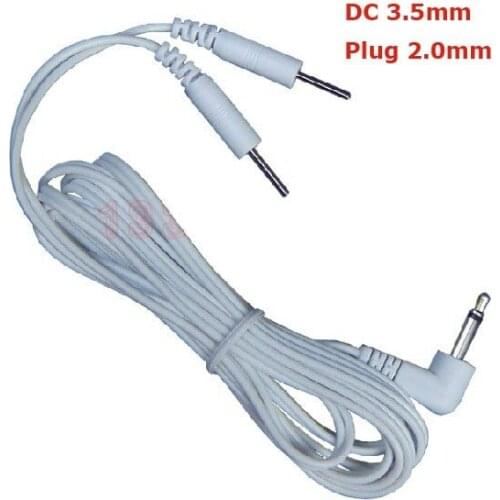 1000pcs/lot DC 3.5MM 2 in 1 Head electrode wires /cable for digital device and TENS EMSmachine free shipping