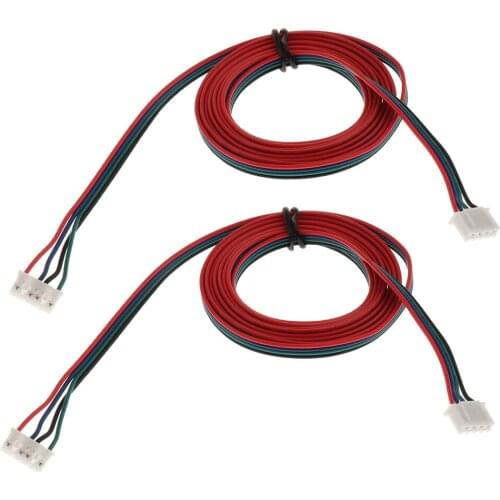 2 Pieces Male Compatible Stepper Motor Cable for 3D Printer XH2.54, 1+1.5m