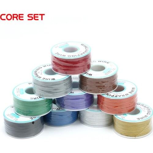250 m/lots 30 AWG Wrapping Wire 10 Colors Single Strand Copper Cable Ok Wire Electrical Wire for Laptop Motherboard PCB Solder