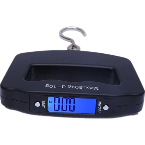 50KGX10g Fashion Hand-held Electronic Scale Luggage Blue Backlight Scale