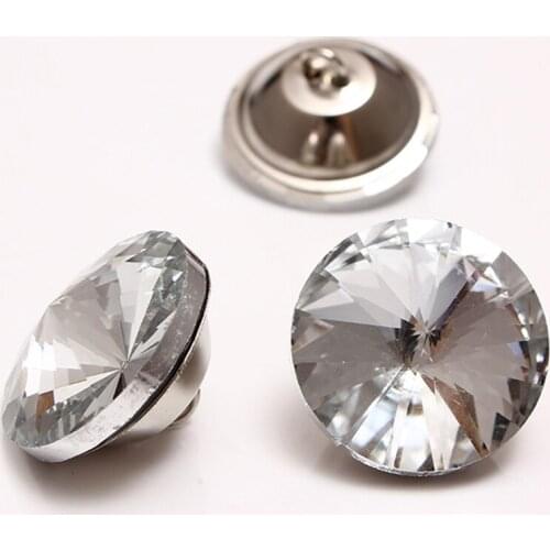 550PCS/LOT) 25MM Glass Crystal Buttons for Headboard Crafts Sewing On Tufting Garment Beads