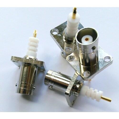 5pcs/lot BNC female flange solder RF connector MHV 3000V high voltage audio
