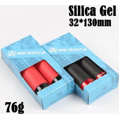 76g/Pair Lockable Silicone Gel Bicycle Grips MTB BMX Bike handbar Grips Non-Slip With Bar End Plug Black Red