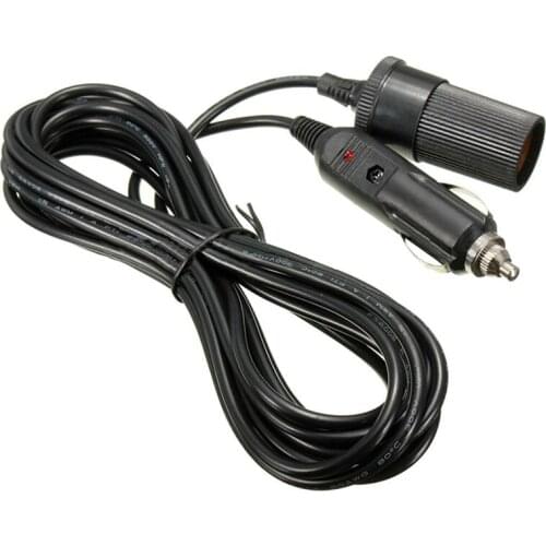 5m 12V Car Cigarette Lighter Extension Cable Lead Charger Power Socket Adapter