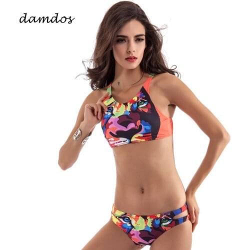 Bikini 2018 Swimwear Women Swimsuit Bathing Suit Biquini Push Up Padding Sexy Brazilian Tropical Bikini Halter Vintage