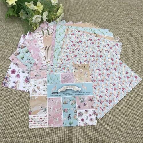 24 sheet 6"X6"Believe In Magic the flower patterned paper Scrapbooking paper pack handmade craft paper craft Background pad