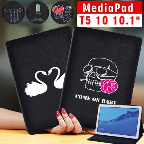Tablet Case for Huawei MediaPad T5 10 10.1 Inch Drop Resistance Protective Shell + Free Stylus