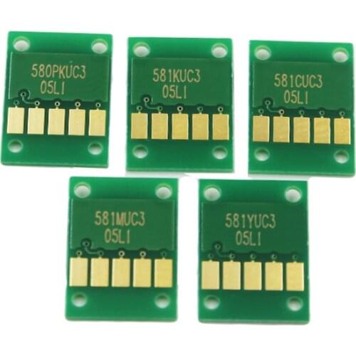 UP New 5pcs PGI-580 cli 581 ink cartridges permanent chip Compatible For canon PIXMA TS705 TS6150 TS6250 TR7550 TR8550 printer