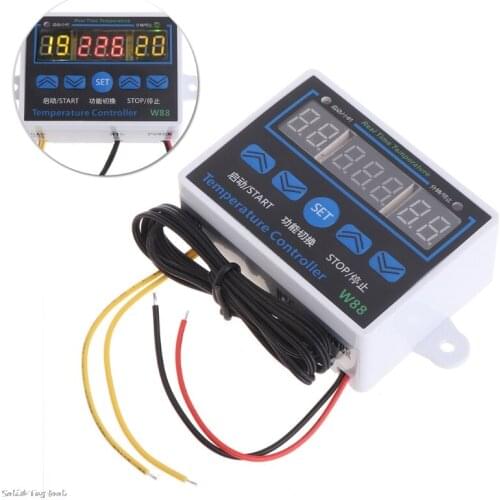 W88 12V/220V 10A Digital LED Temperature Controller Thermostat Control Switch Sensor