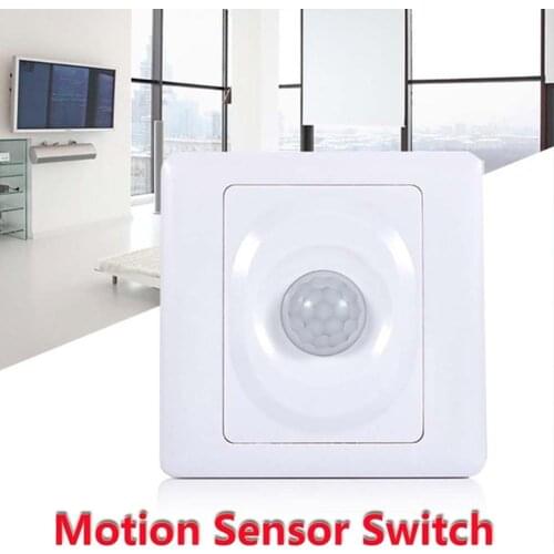 Motion Sensor 220V PIR Automatic Light Switch Infrared Sensor Motion Human Wall Body Switch Light Mounted Sensor LED Switch O0K9