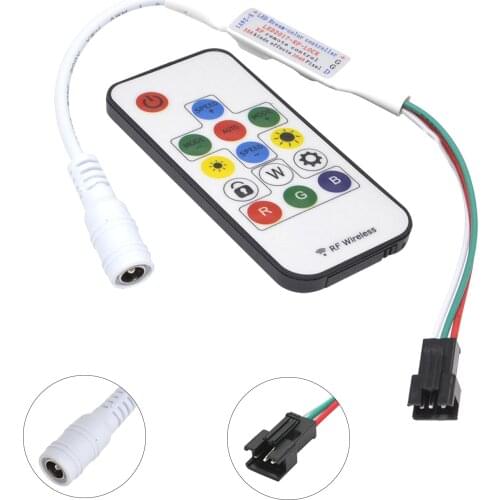 DC 5V-24V LED Controller 14keys RF Dream Color Remote Controller Magic RGB For WS2812 WS2812B Addressable Led Strip Light