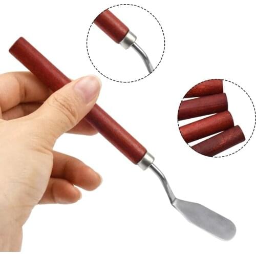 Wood Palette Knife Painting Tools, Stainless Steel Oil Painting Mixing Scraper, Painting Knife Set, Paint Oil Painting A 85DD