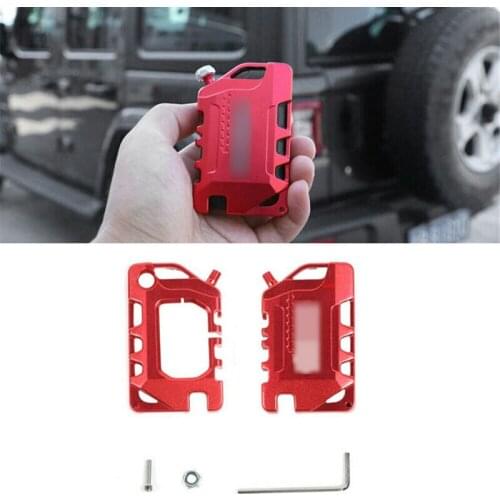 For Jeep Wrangler JL JT Gladiator 2018-2020 Aluminum Alloy Key Cover Case Protector Shell Keychain Cover Case