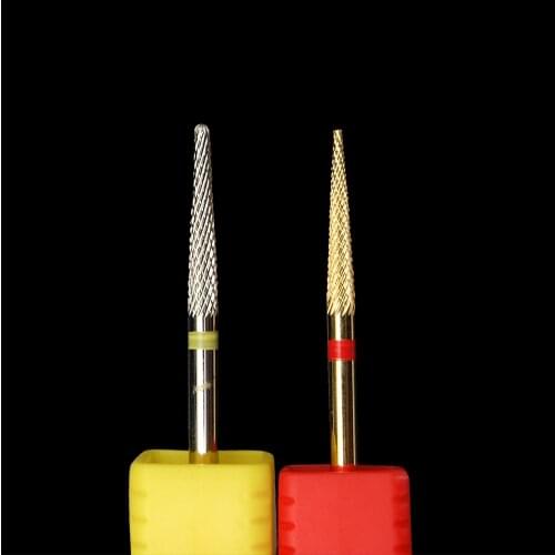 1Pc Silver Gold Nail Drill Bit Hot Medical Stainless Steel Burr Manicure Cutters Cuticle Clean Nail Drill Accessories Care Tools