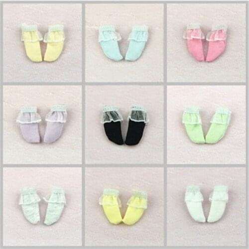 Good Price 1 Pair 1/6 Dolls Cotton Pure Colors Stocking For Blyth, Pullip, Barbi, Momoko, Licca Doll Socks Clothes Accessories