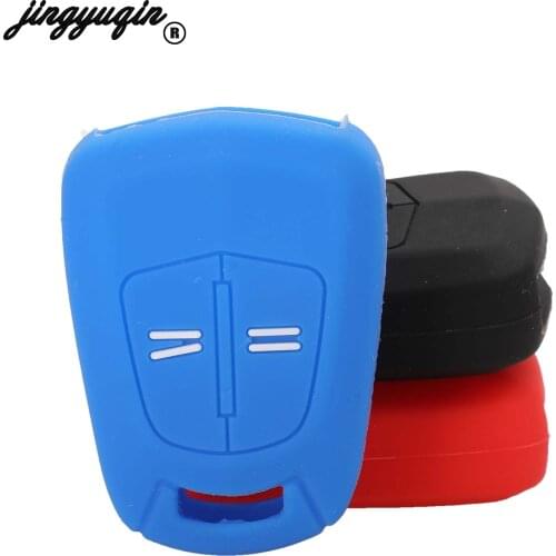 Jingyuqin For Vauxhall /Opel Corsa D ASTRA H Meriva Vectra Zafira Signum Agila Silicone Remote Key Case Fob Shell Cover Holder