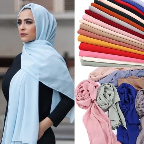 Modieuze vrouwen Moslim Hijab Femme Bandana Parel Chiffon Seersucker Sjaal Hoge Kwaliteit Maleisische Vrouwelijke Hijab Sjaal