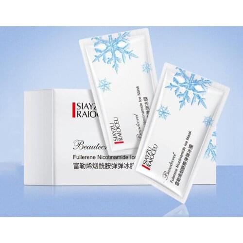 Fullerene Niacinamide Bouncing Ice Facial Mask Moisturizing Hydrating Shrinking Pores Skin Mask Skin Care