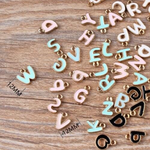 10PCS Fashion Alphabet Letter Charms For DIY Pendant Jewelry Making DIY Handwork Women Couples Earring Accessories Bracelets