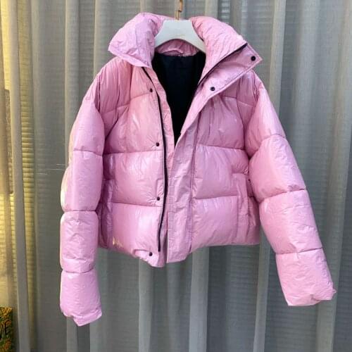 2021 New Autumn Bread Clothes Pink Cotton Padded Jacket Female Warm Parka Outwear Winter Jacket Parkas Women Down Cotton Jacket