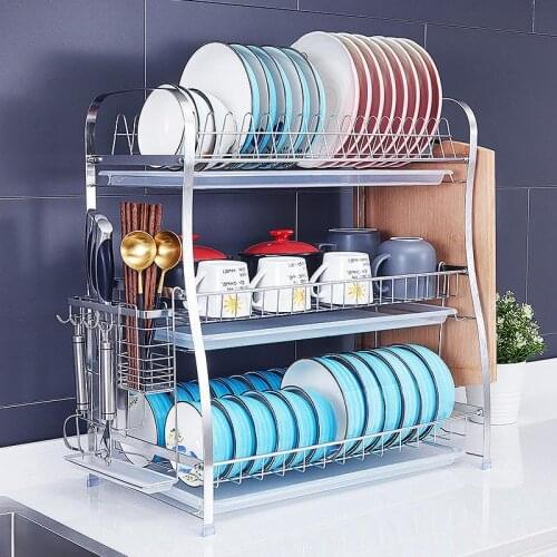De Accessories Organizer Cosinha Stainless Steel Dish Mutfak Cozinha Cuisine Cocina Organizador Kitchen Storage Rack Holder