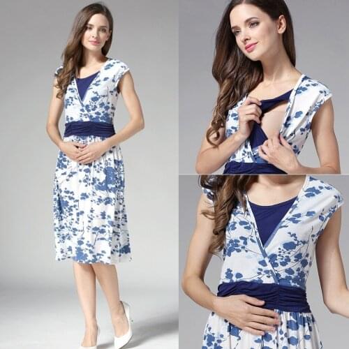 TELOTUNY Maternity Dresses Maternity Clothes Pregnancy Dress Pregnant Dress formal Floral Pregnants Dress Comfortable Sundress