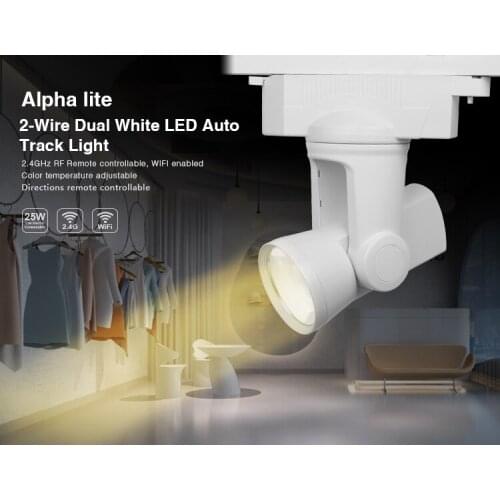 Milight AC85V-265V 2.4G RF WIFI connection 25W 2 wire Dual White/Warm White LED Auto Track Light color temperature adjustable