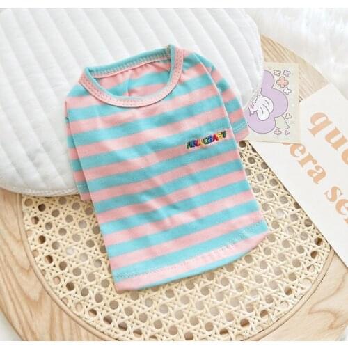 Striped Pet Clothes Puppy Chihuahua Clothes For Small Dogs Shirt Vest Classic Dogs Pets Clothing Ropa Perro Bulldog Clothes Pug