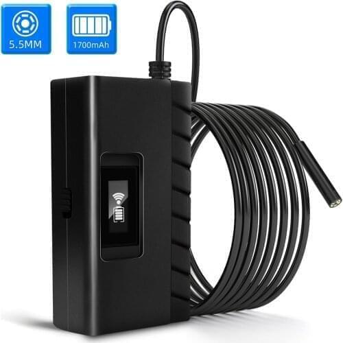 5.5MM 5MP 1080P Wireless WIFI Endoscope Inspection Borescope Camera Cleaning Handheld Otoscope
