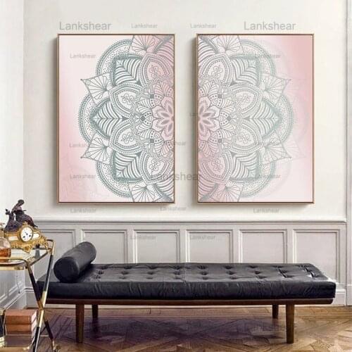 Moroccan Mandala Boho Wall Art Canvas Poster Abstract Print Simplicity Decorative Picture Painting Modern Living Room Decoration