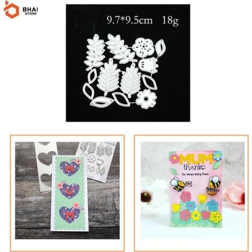 Cutting Dies 2021 New Arrival Leaves Flowers Metal Stencil for DIY Scrapbooking Paper Card Making Embossing Christmas Craft Dies