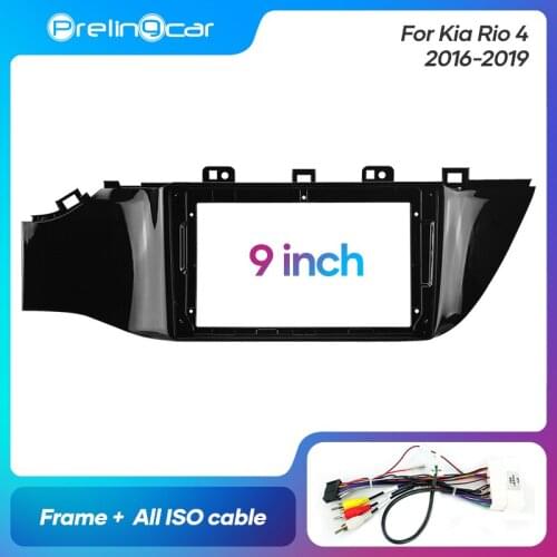 1Din 2Din Car DVD Navigation Radio Fascia Frame For Kia Rio 4 2016-2019 Stereo Receiver Player Panel Dash Trim Kits