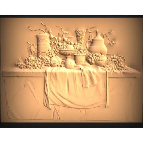 STL Model Panno for CNC Router 3D Printer Artcam Aspire Bas Relief_Tabletop fruit decor relief